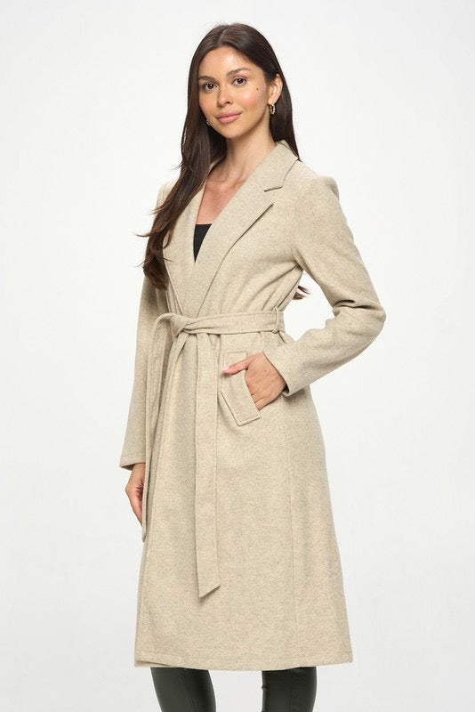 Bella Belted Long Trench Coat