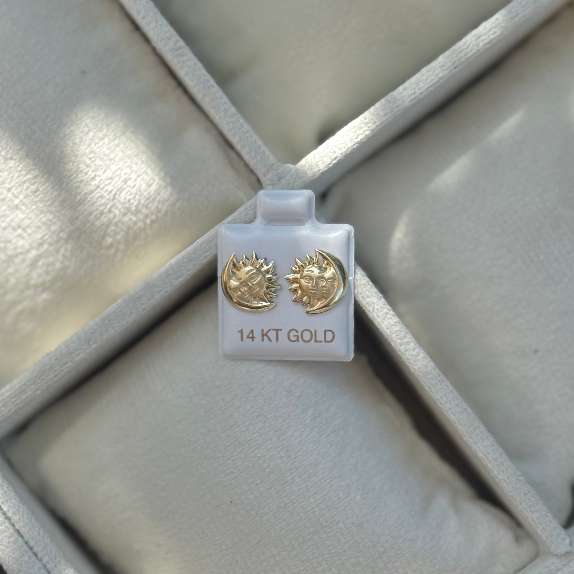 14K Gold Celestial Earrings