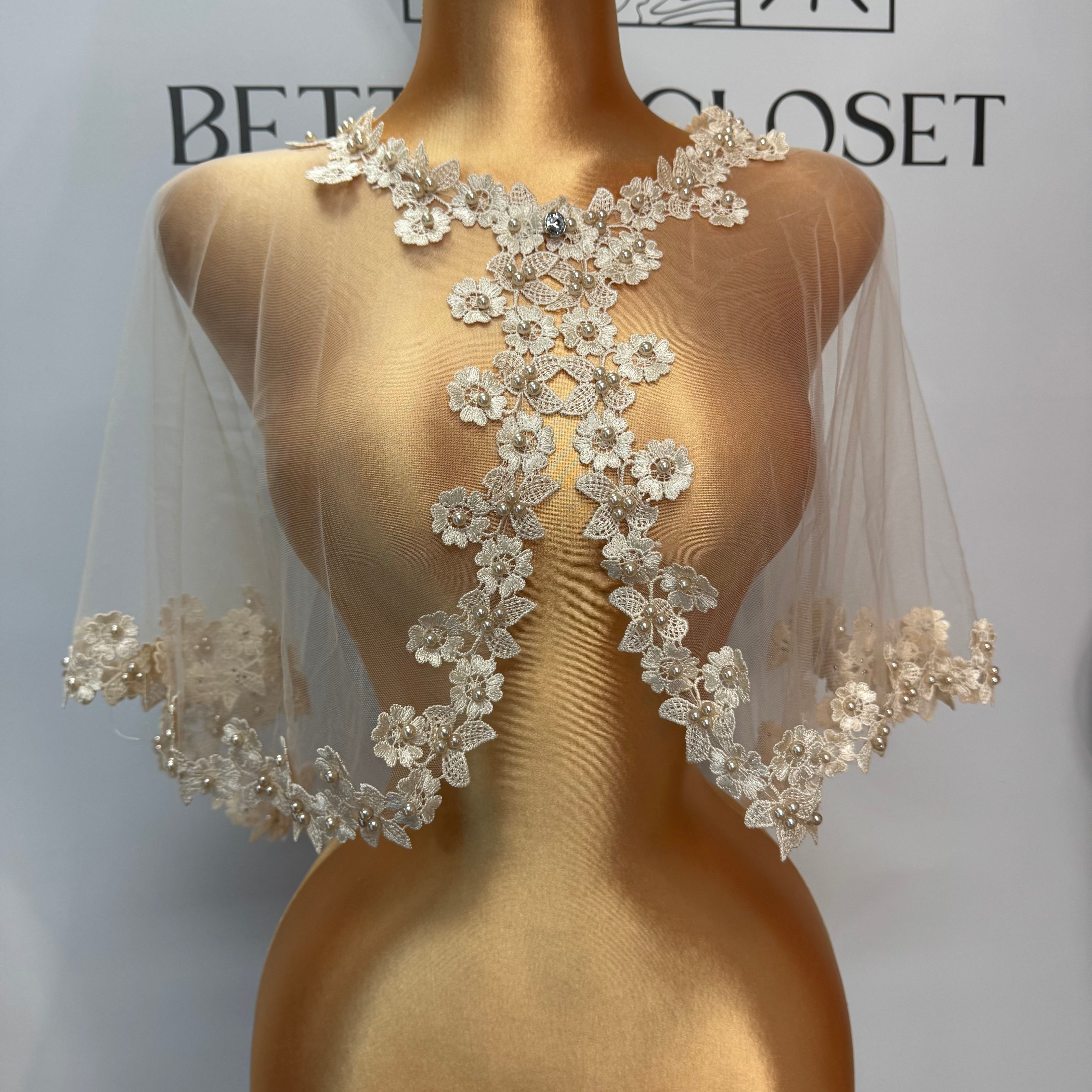 Amy Embroidered Beaded Cape