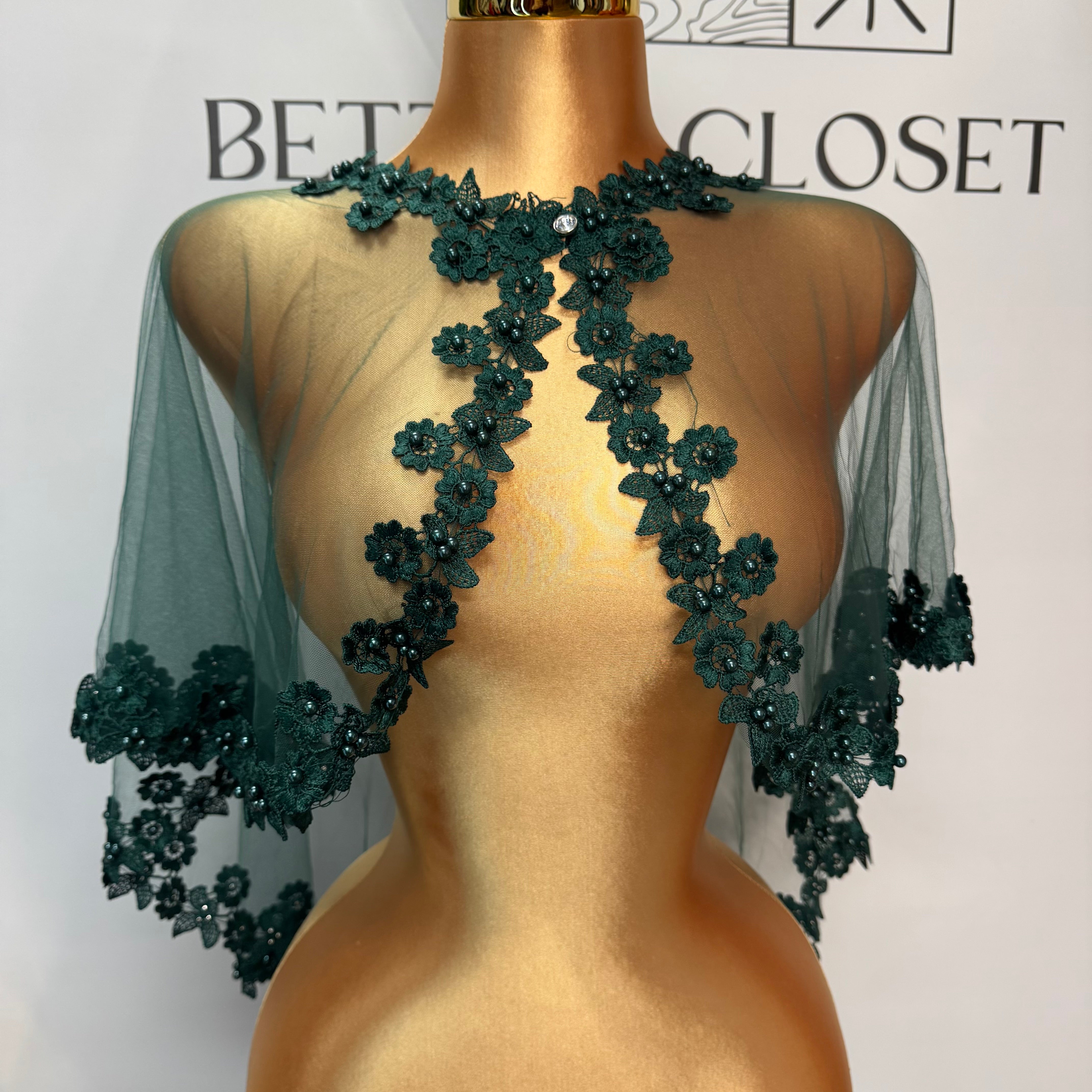 Amy Embroidered Beaded Cape