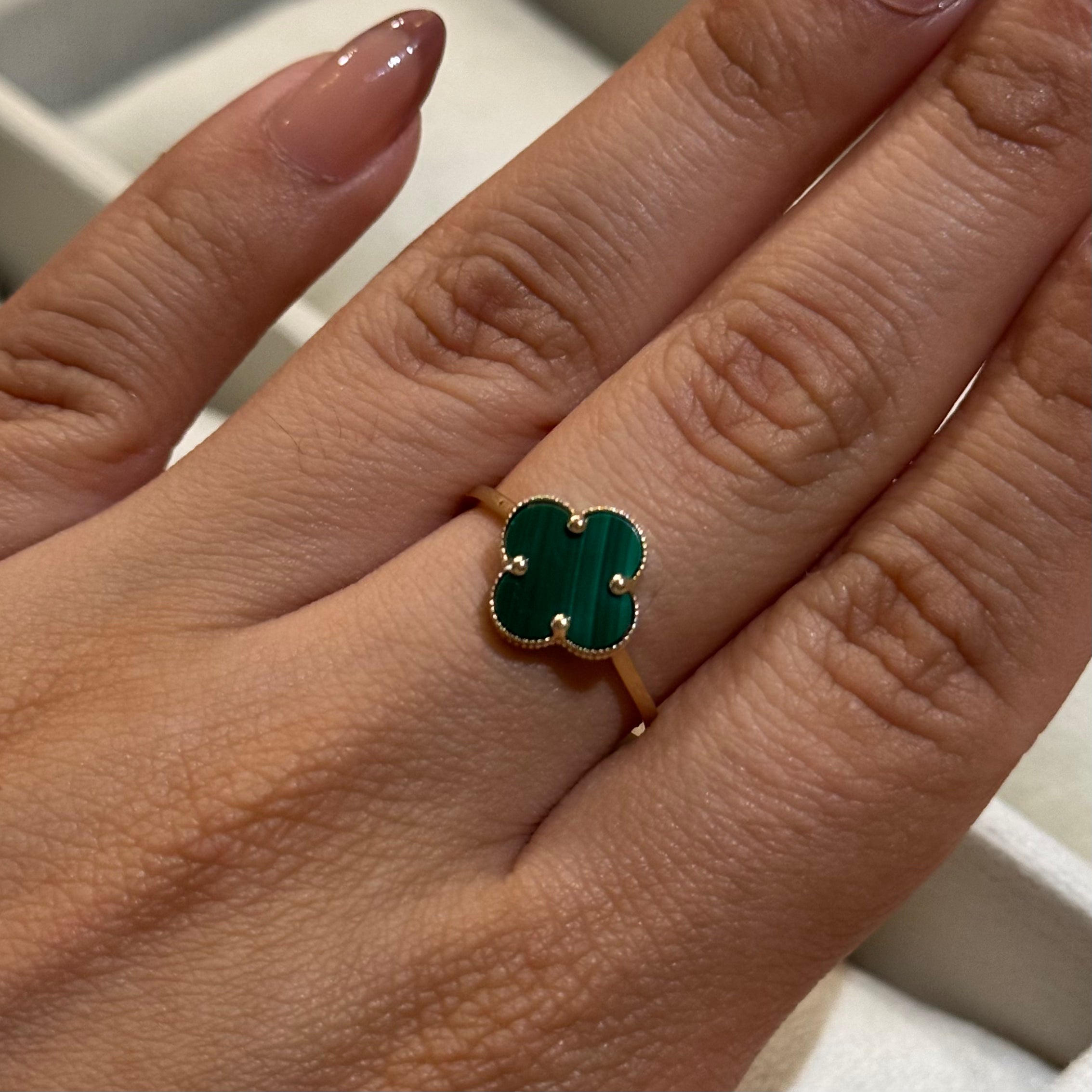 14k Gold Lucky Clover Ring