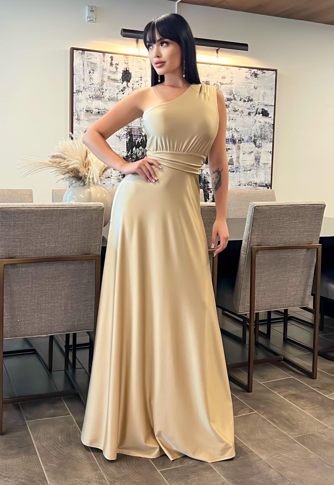 Estefania One Shoulder Gown