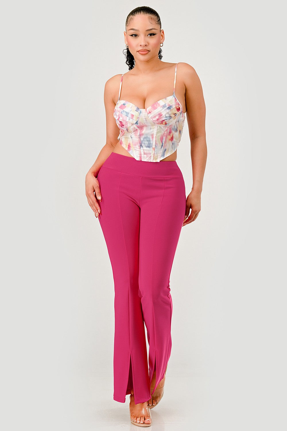 YULIANA SCULPTING FLARE PANTS