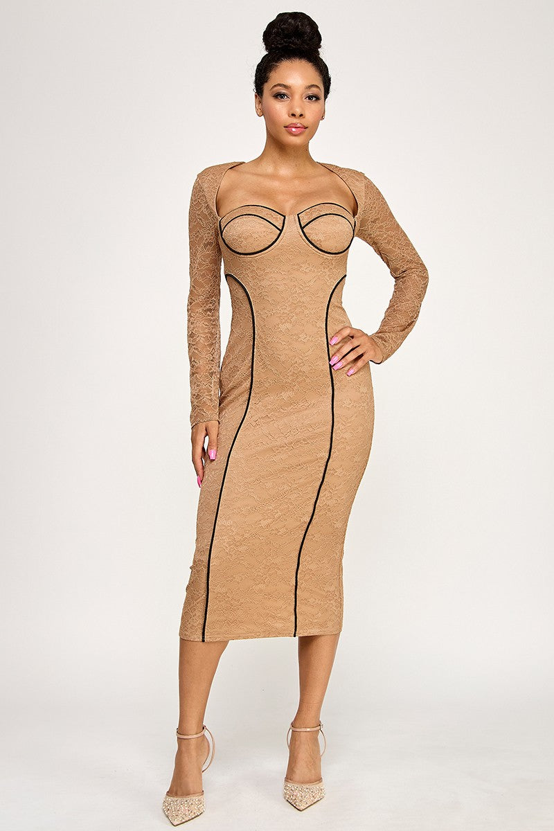 Lizet Lace Midi Dress