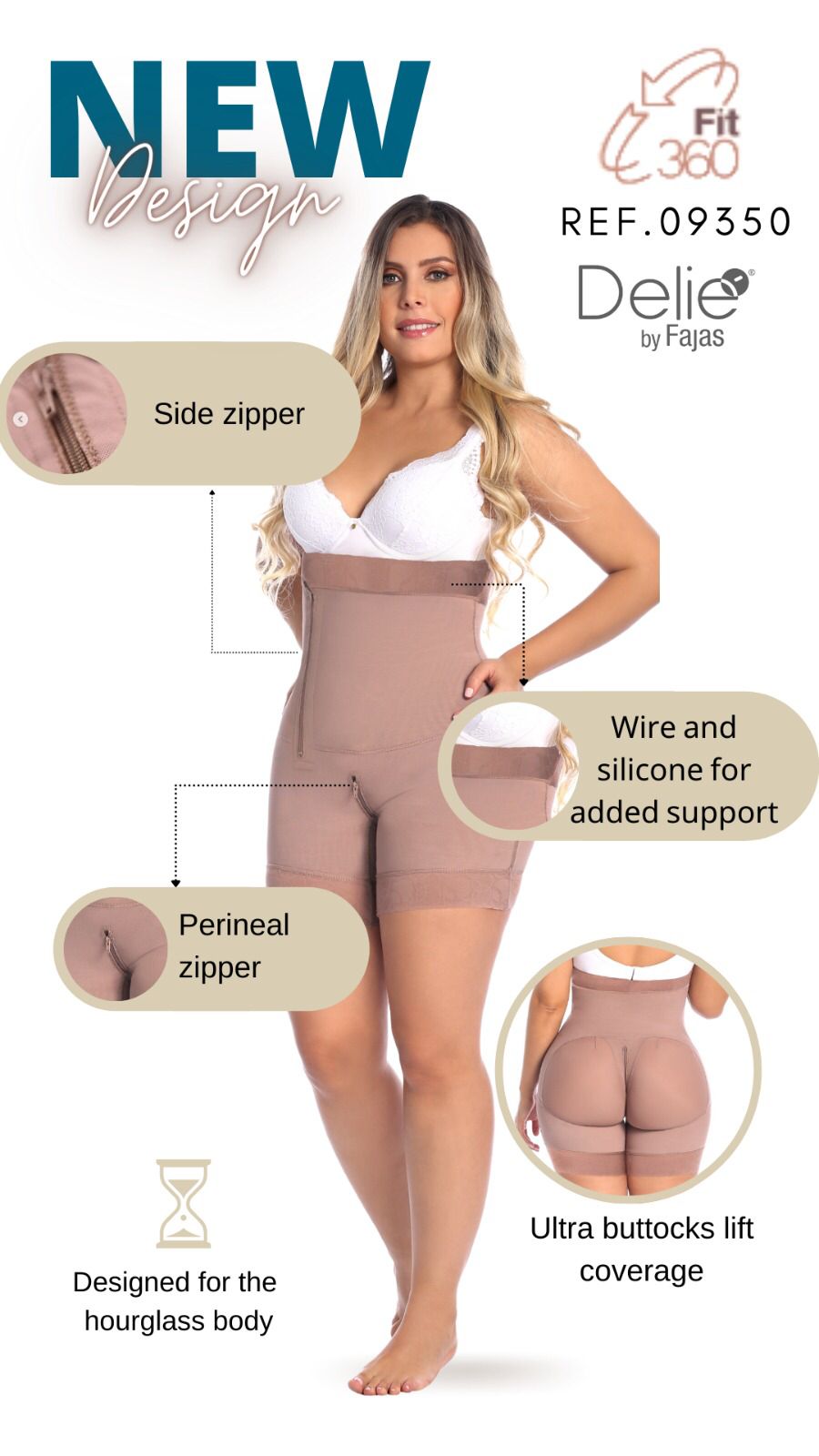 Fit 360 Side Zipper Griddle (Faja Stacy)